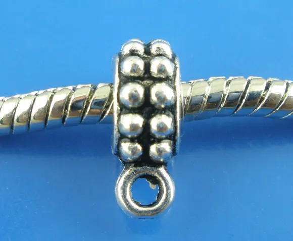 

DoreenBeads 10PCs Antique Silver Spacers Bail Beads. Fit European Charm 13x8mm