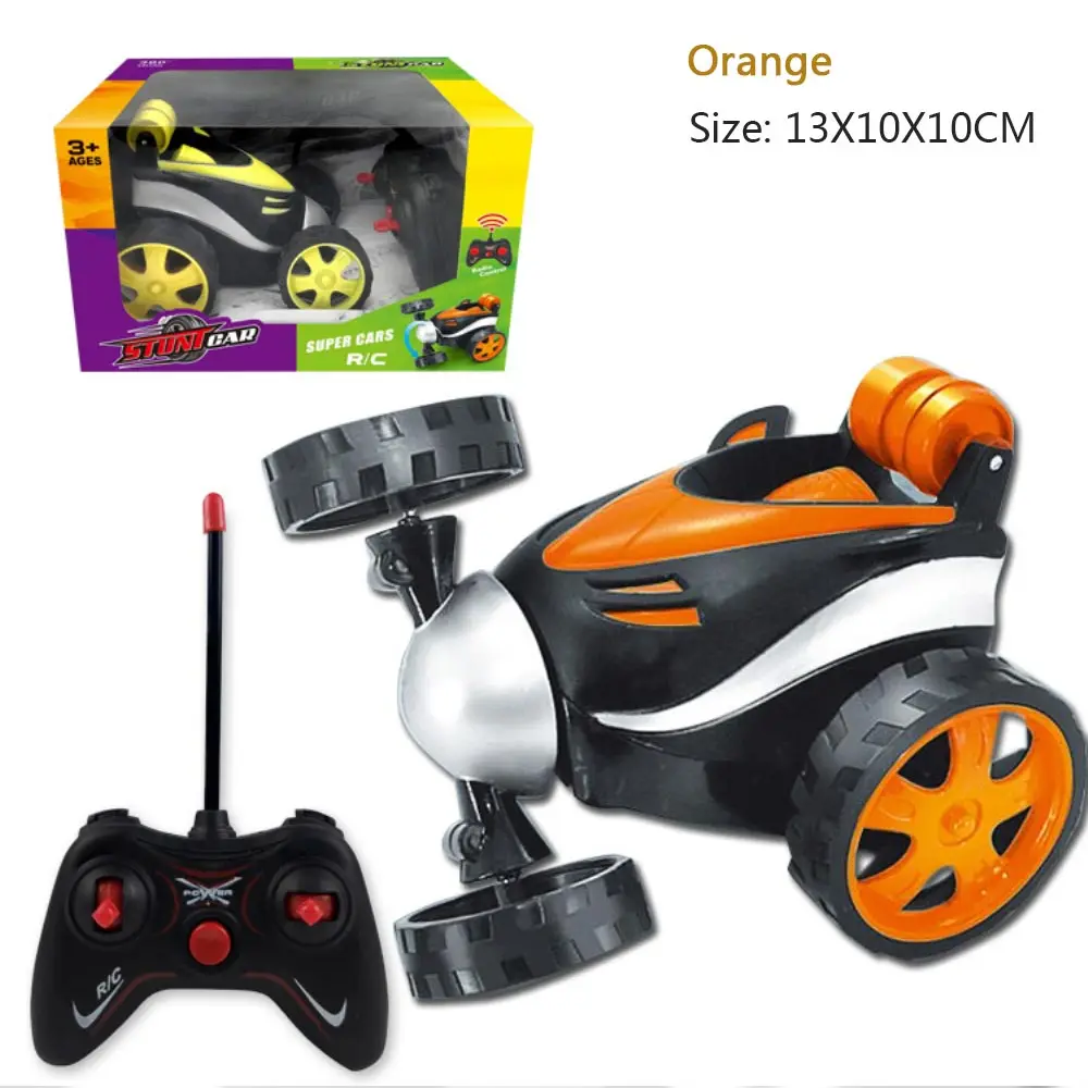 Трюк, танцы, Радиоуправляемый автомобиль, с электрическим управлением, мини-автомобиль, забавный, вращающийся на колесах, автомобиль, игрушки для подарков - Цвет: Оранжевый