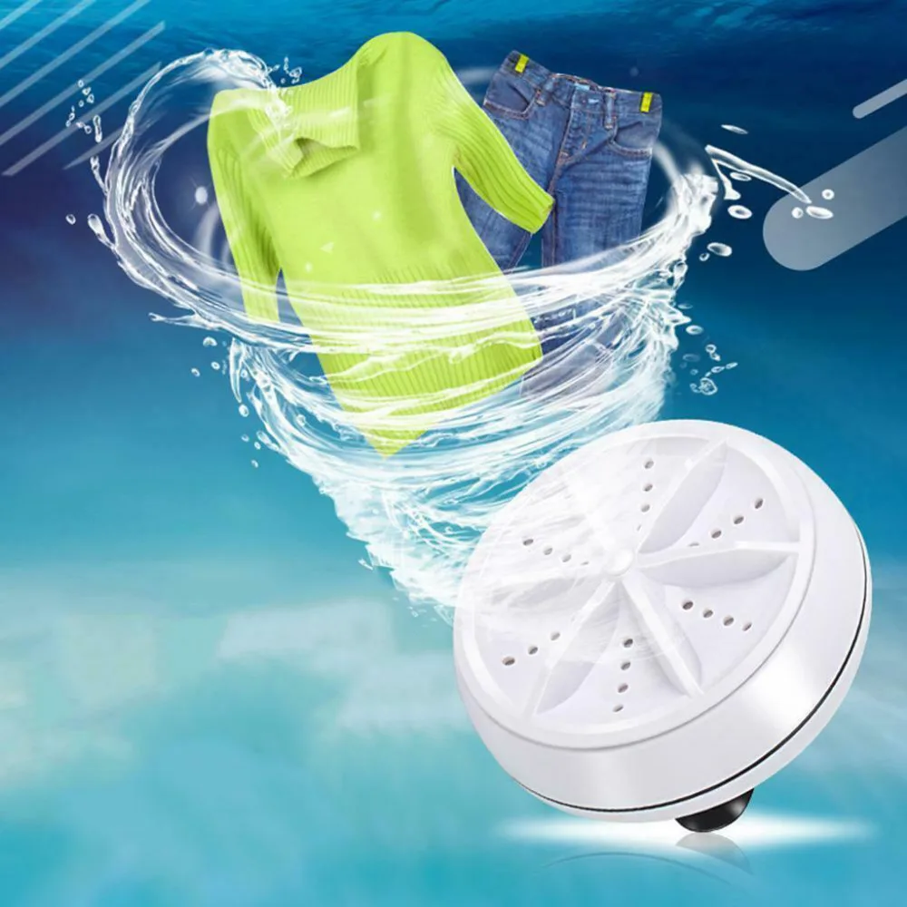 3 in1 Mini Washing Machines Washer Portable Rotating Supersonic Turbine