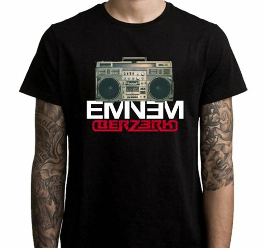 EMINEM BERZERK BOOMBOX GRAY BRAND NEW OFFICIALLY LICENSED T-SHIRT