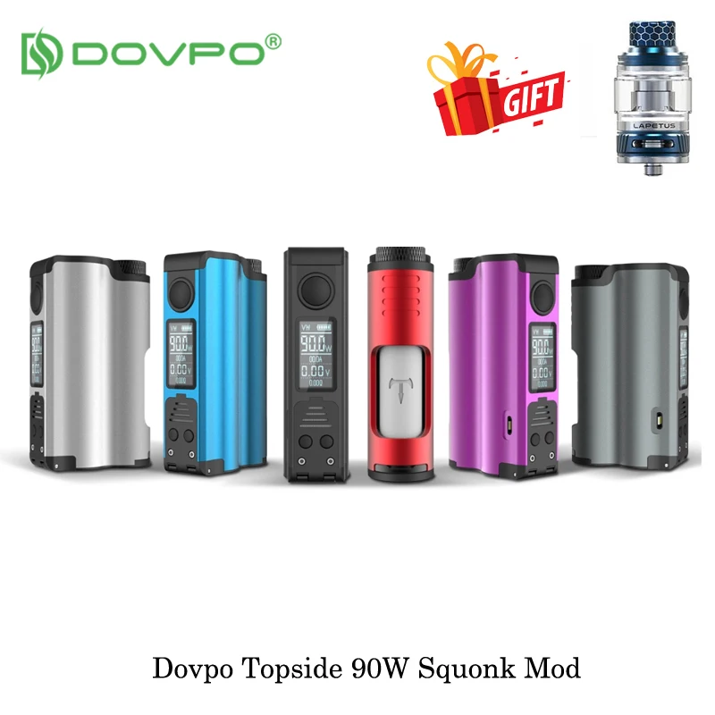 Hot Product  electronic cigarette DOVPO Topside 90W Top Fill TC Squonk 10ml 27mm Powered By Single 21700/18650 V