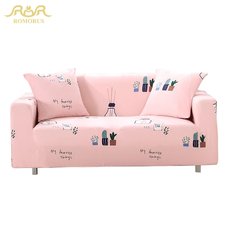 

ROMORUS Cartoon Lovely Slipcover Sofa Cover Tightly Wrap Single/Double/Three/Four-Seat Sofa Cover Elasticity Chair Cover 1-Piece