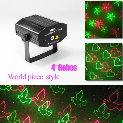 

HOT Mini Portable Sound Active Multi-Pattern Green Xmas Red RG Laser Stage lighting Projector DJ Wedding Dance Bar Party Light-N