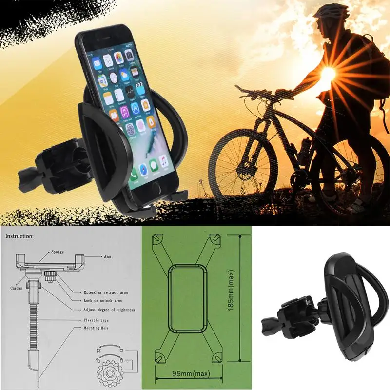 

Universal Bicycle Handlebar Mobile Phone Stand Holder Motorcycle Car Bracket Mount Bike Phone Holder For iPhone X 8 Samsung S8