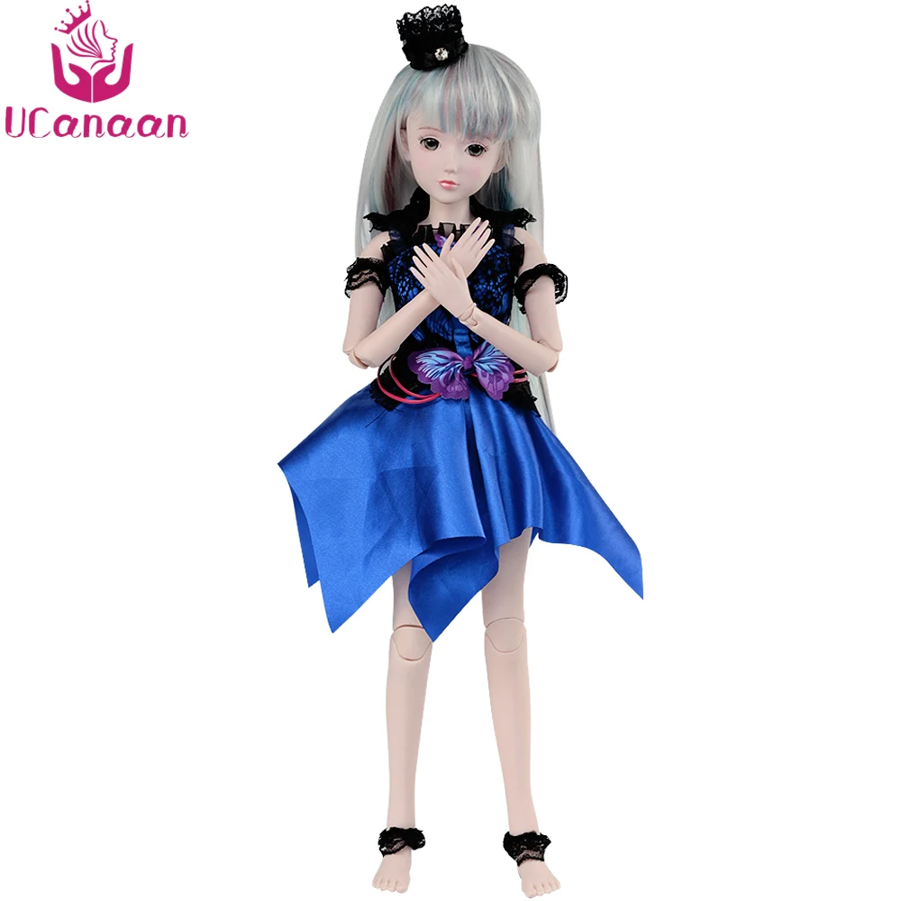 

UCanaan 1/3 BJD Doll Full Set 24 Inch Girl 19 Ball Jointed Dolls Make-up Toys for Children Gift Collection