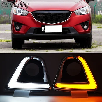 

Car flashing 2pcs led car drl daytime running lights with turn signal lamp for Mazda cx-5 cx5 cx 5 2012 2013 2014 2015 2016