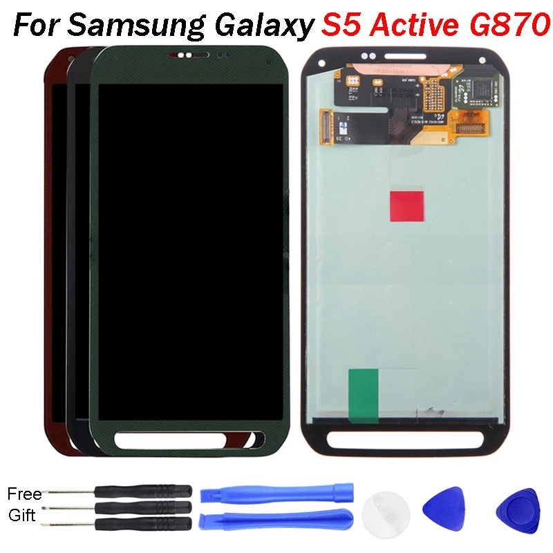 

S5 Active LCD Display For Samsung Galaxy S5 Active G870 LCD Display Touch Screen Digitizer Assembly Replacement For SAMSUNG G870