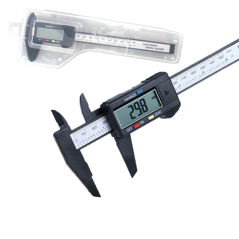 Paquimetro 150mm 6inch LCD Digital Micrometro font b Electronic b font Vernier Caliper Gauge Carbon Fiber