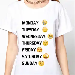 Простой Лето Забавный Одежда emoji/модная футболка популярный стиль эмоции футболка унисекс женские/мужские топ футболка одежда высокого