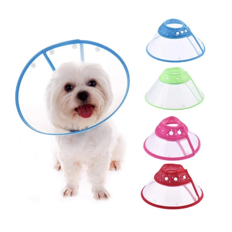 

Pet dog collar cat bite Transparent Dog Cat Protection Cover Wound Healing Cone Protective Pet Medical Collar Elizabeth collar