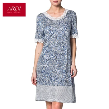 

Home Dress Female Modal Viscose Woman Sleepwear Homewear Large Size S M L XL XXL XXXL Free Delivery ARDI R1550-44