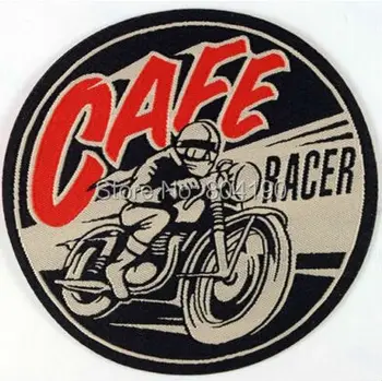

3" Cafe Racer Ton up boys rockers Vintage Motorcycles Biker Vest Patch Woven SEW ON IRON ON Badge