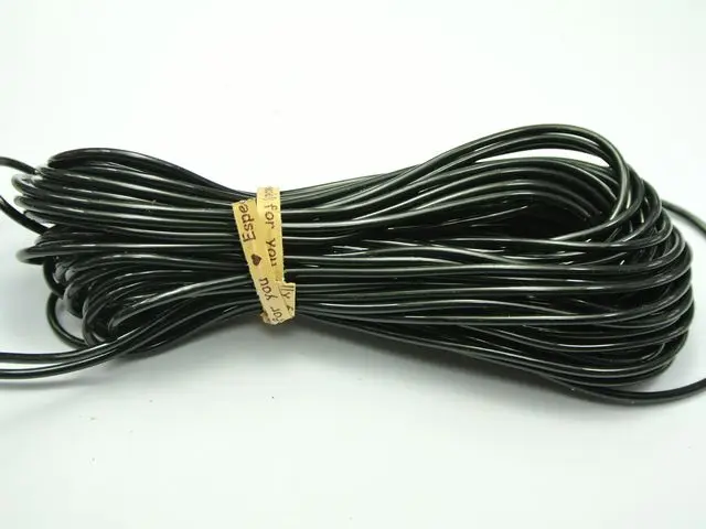 

10 Meter Blackk 2mm Jewelry Cord Plastic Hollow Rubber Tubing Cover Memory Wire decorative jewely accessories