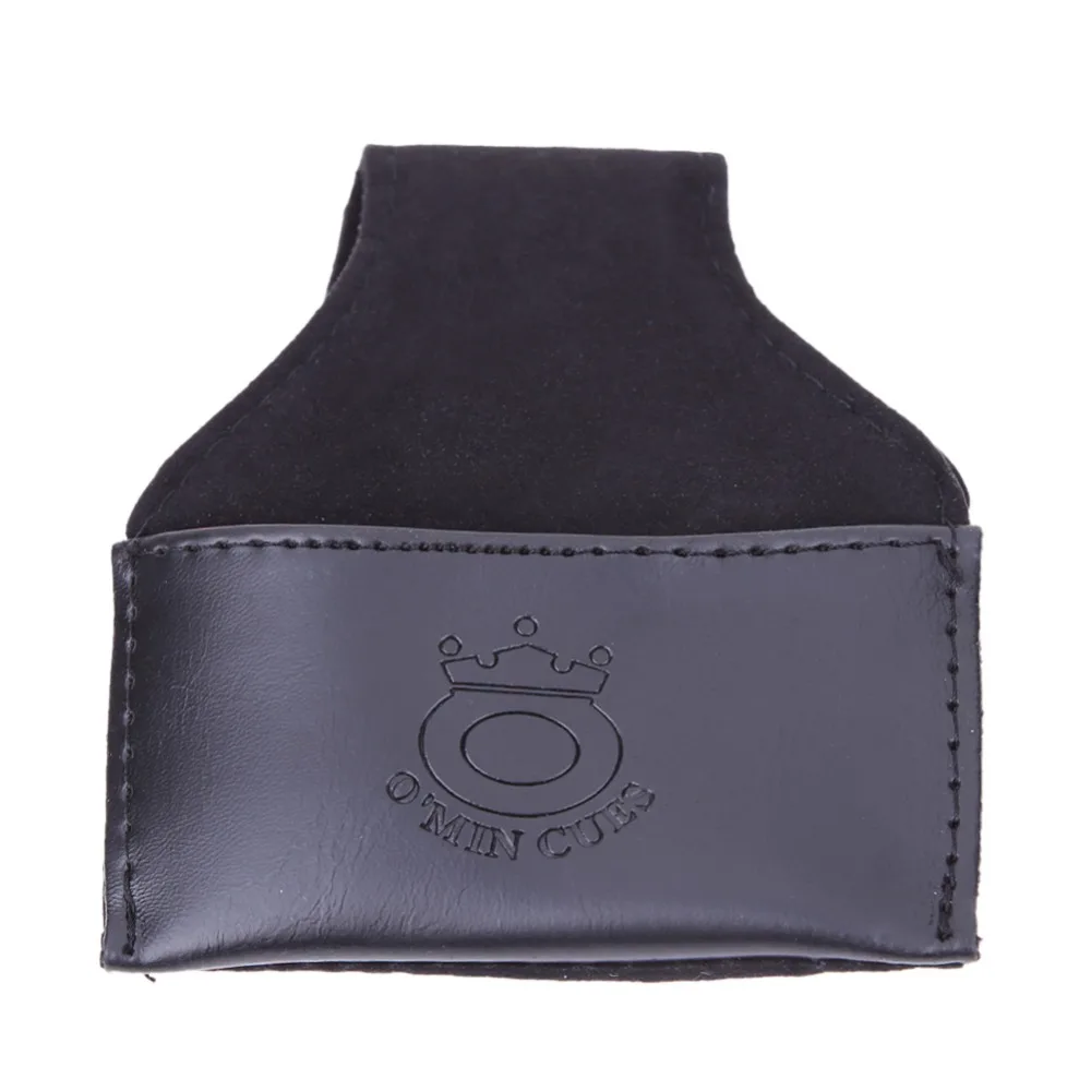 1PCS PU Leather Chalk Holder Snooker & Billiard Chalk Holder Pouch with Clip Pool Billiards