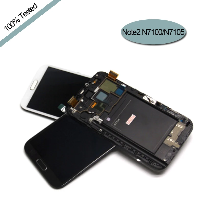 Note 2 N7100 N7105 lcd Замена для samsung Galaxy II Note2 s дисплей кодирующий преобразователь
