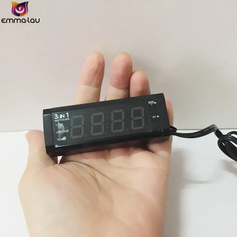 3 в 1 автомобильный вольтметр с ЖК дисплеем 20 70 °C|auto temperature|temperature autotemperature for car |