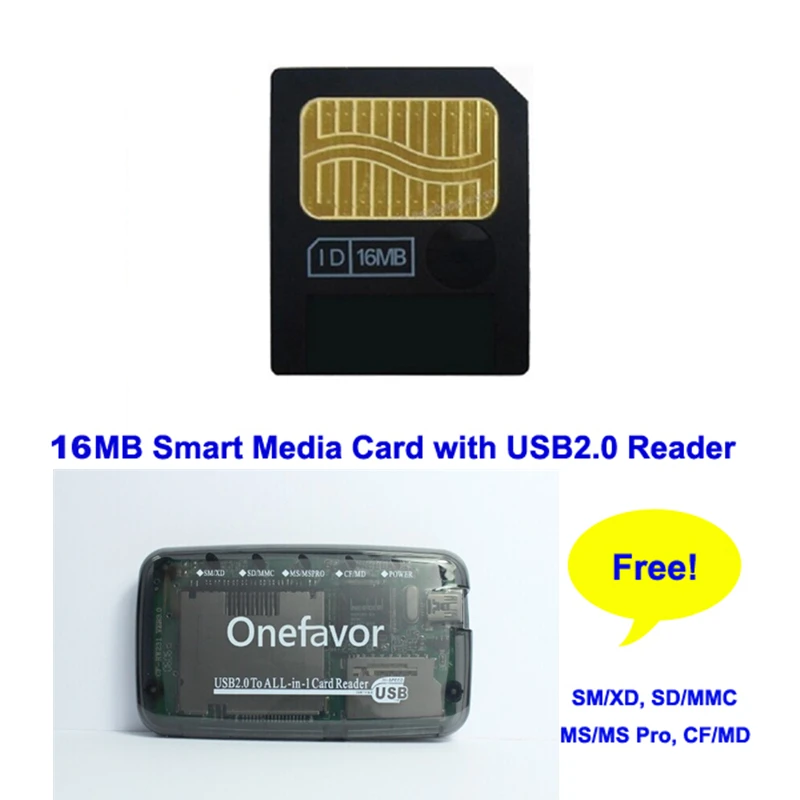 Купить Продвижение 16 Мб флэш карта памяти smartmedia Smart Media Card с SD XD MMC CF MS Duo карта SM Reader