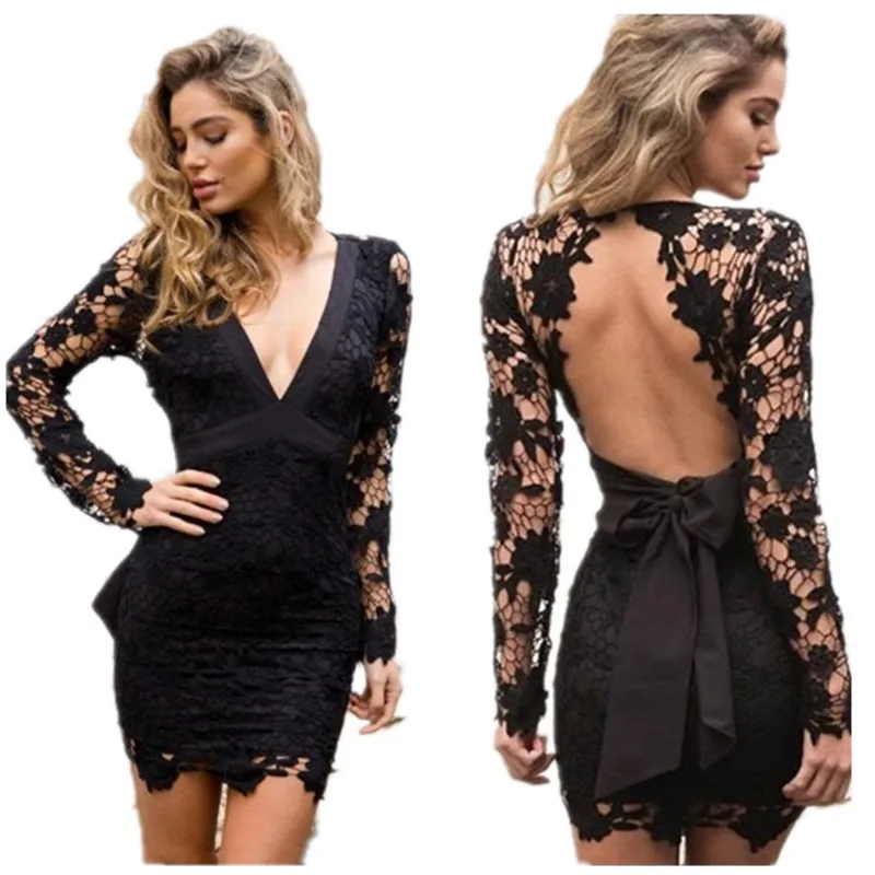 

hot curvy sexy dress women long sleeve vestidos verano 2018 flower mini party bodycon summer lace dresses elegant