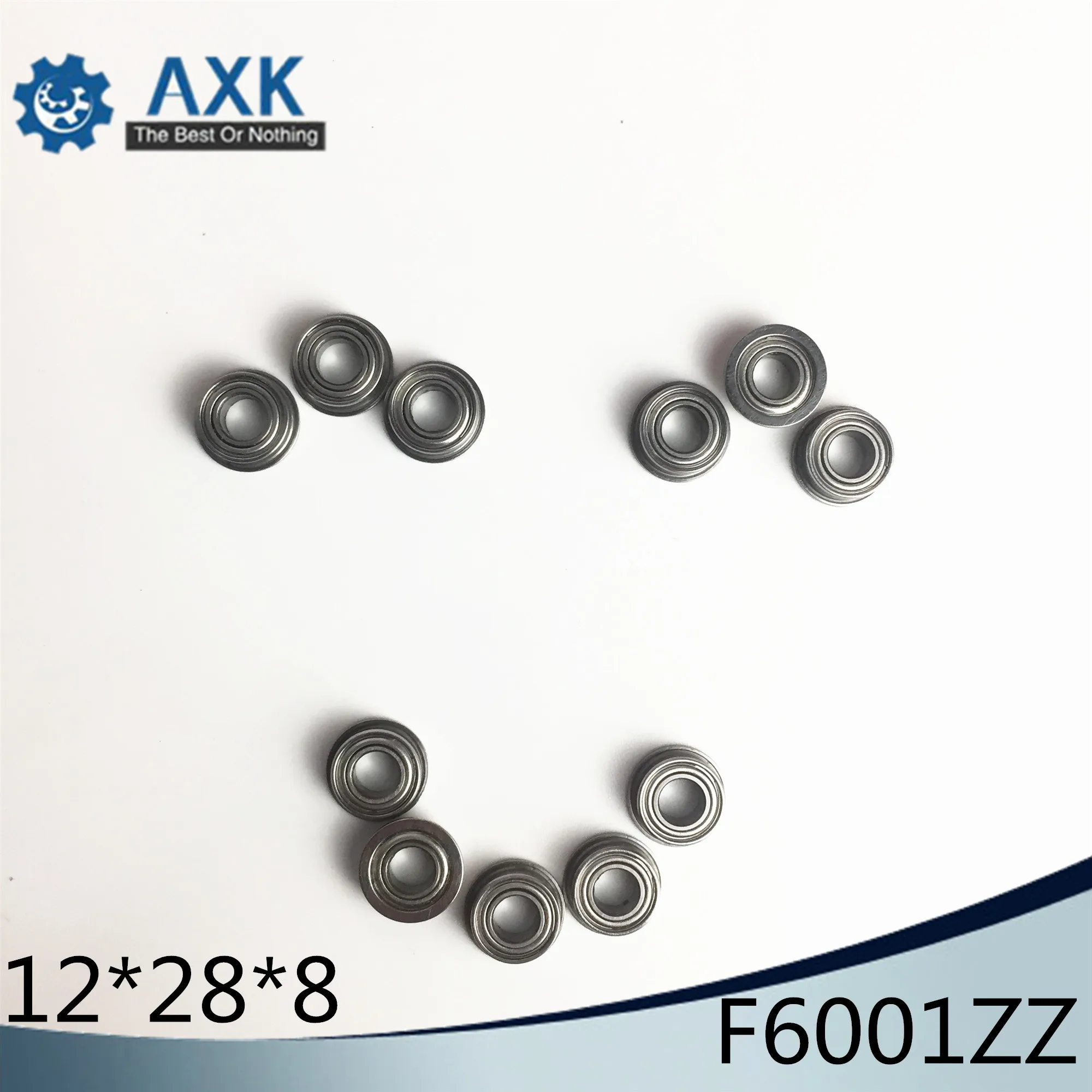 F6001ZZ фланцевый подшипник 12x28x8 мм ABEC 1 ( 10 шт.) F6001 Z zz шариковые подшипники|Валы| |
