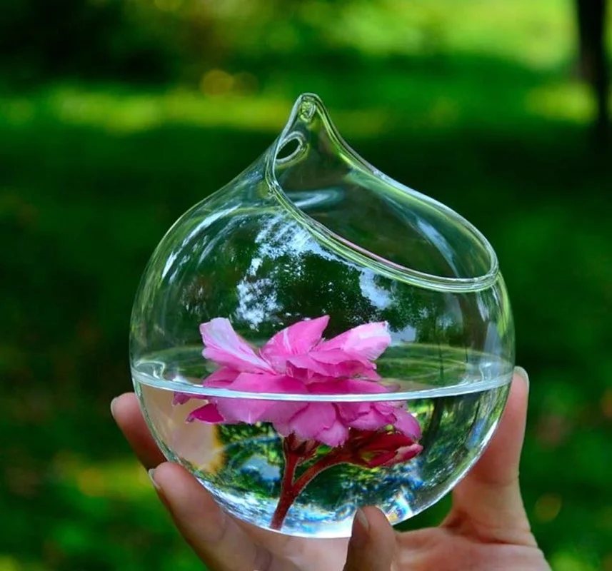 24 стиля стеклянная подвесная Ваза Бутылка Террариум гидропонный горшок Декор цветочные растения контейнер орнамент микро пейзаж DIY домашний декор - Цвет: 10cm