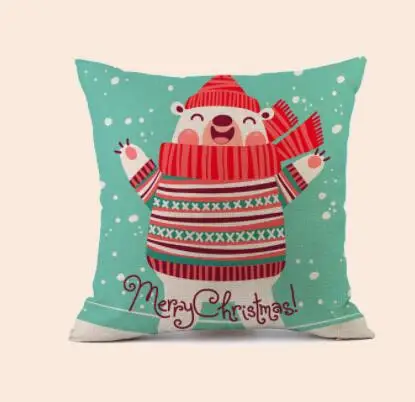 Подушка хлопковая Подушка Санта-Клаус праздничный подарок Автомобильная подушка для дивана - Цвет: Серый