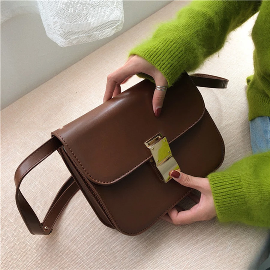  Casual PU Messenger Bags for Women Commuter Designer Shoulder Crossbody Bag Simple Small Phone Purs - 32966625735