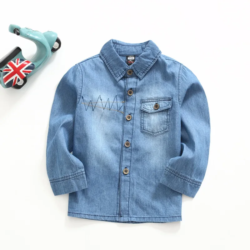 spring/autumn children shirts boy's and girl's denim shirts children