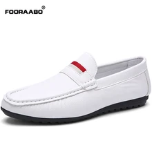 Alta Calidad Slip On Hombres Pisos Primavera Otoño Clásico de Los Hombres De Cuero Mocasines de Cuero Bajo Superior 2016 Hombres Mocasines Chaussures Homme