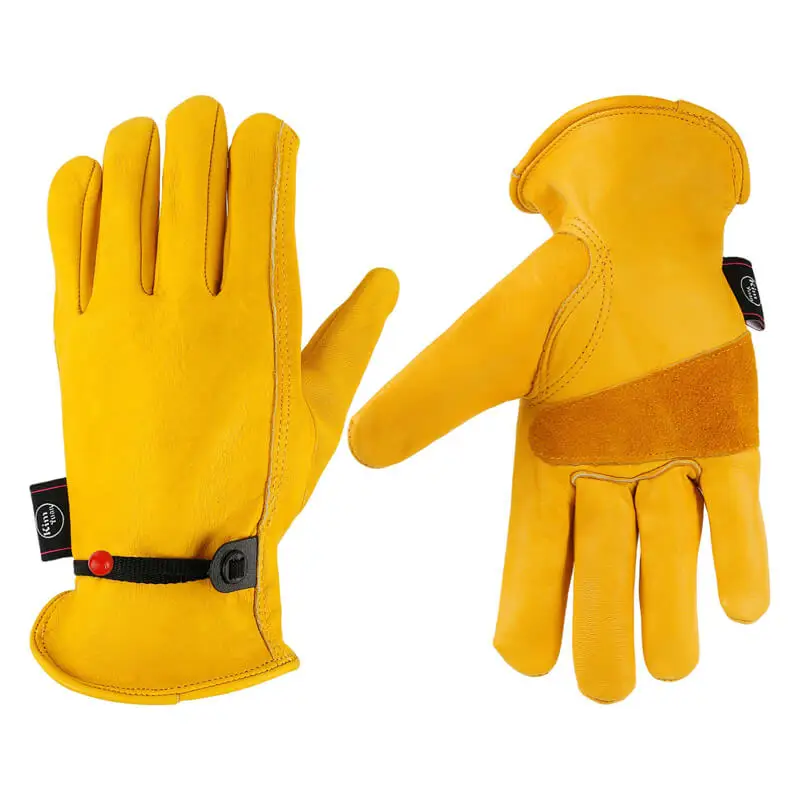 

High Quality Welding Work Safety Gloves Heat Wear Resistant Adjustable Thick Leather Welders Camping Tactical Protective Gloves