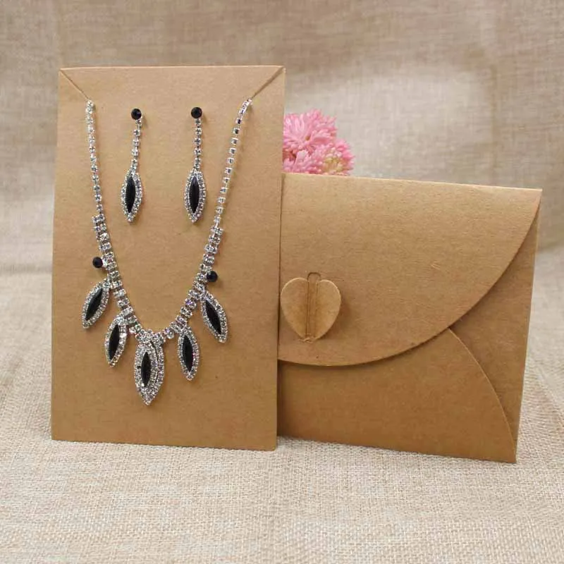 2017 New Hot DIY HandMade Necklace Card &Envelope Box Jewelry Display Packing 1Lot=10pcs card