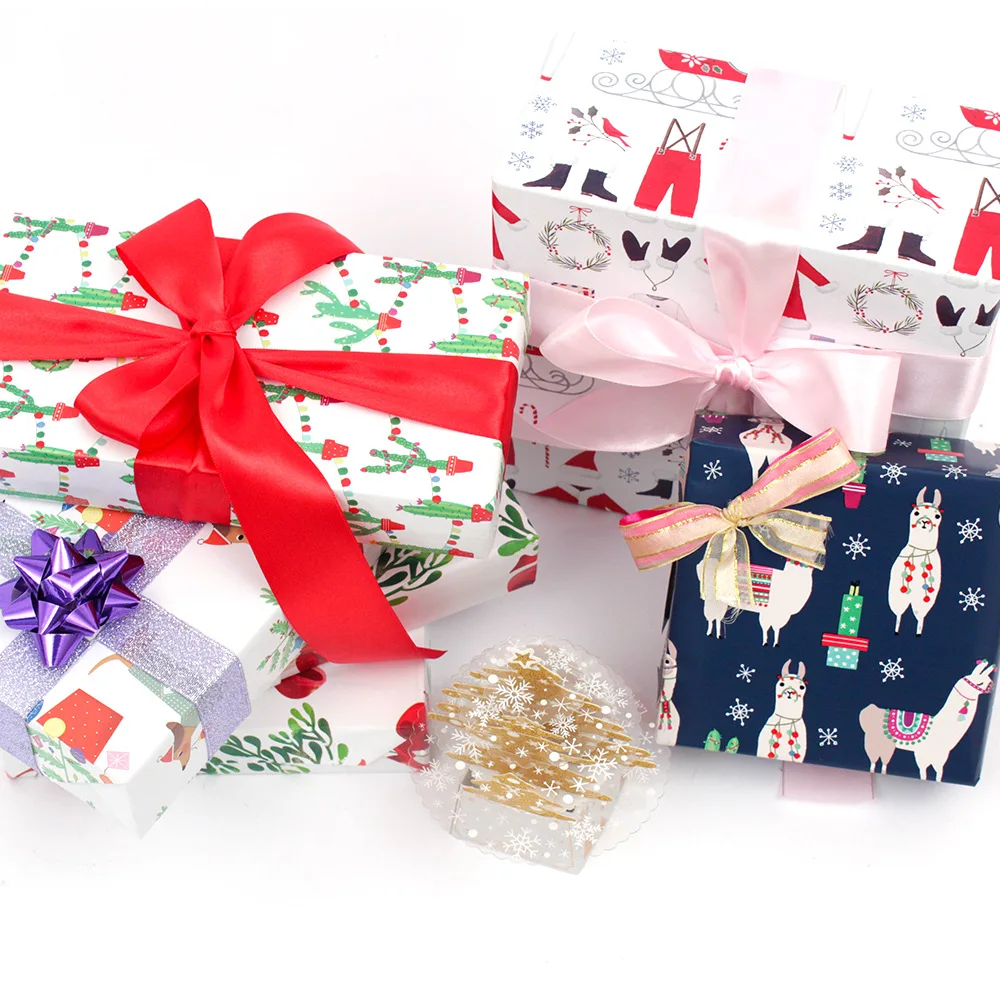 

2pcs Alpaca Cactus Gift Paper Wrapping Paper Packing Single Side Birthday Gift Packing Material Home Decor 50*70CM