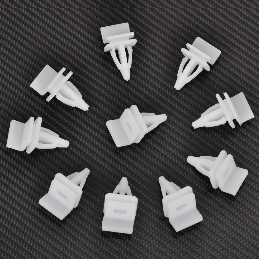

beler 10Pcs Nylon Push Rivet Retainer Fastener Panel Skirt Sill Clips 91513-SM4-000 For Acura Honda Fit into 12mm Hole