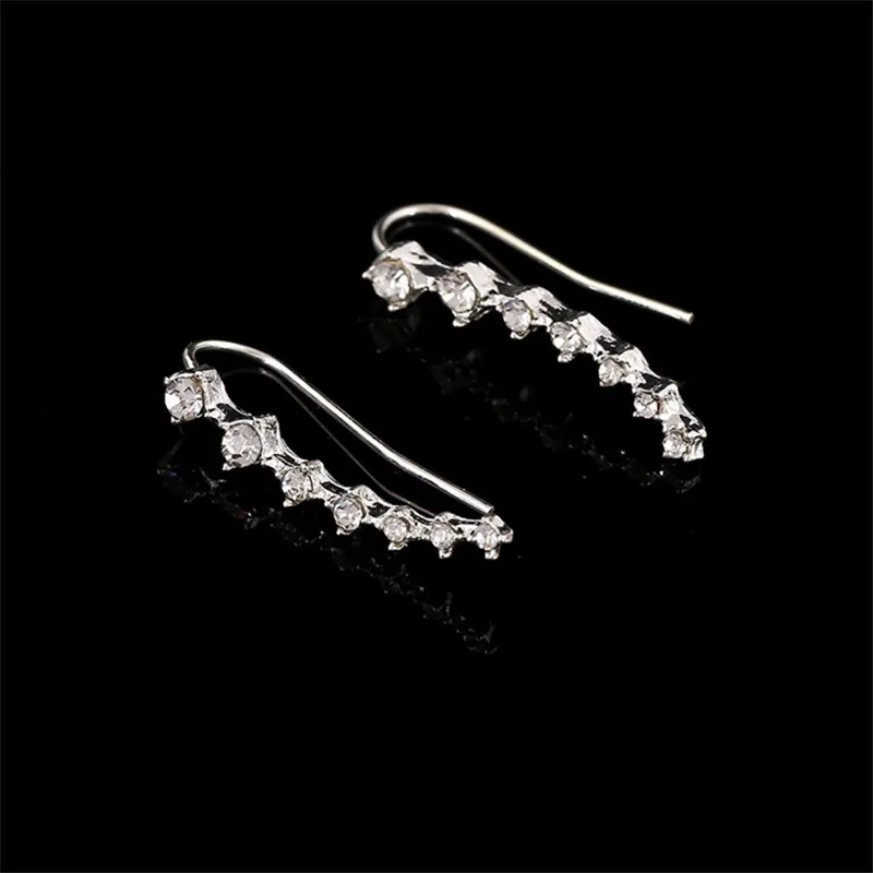 Серьги в виде ковша для женщин ювелирные изделия Серьги Brincos ушной Кафф модные серьги-гвоздики с кристаллами бижутерия для женщин ES688