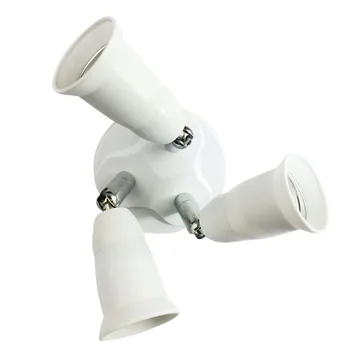 

90V-240V Home and Photo Studio Daylight Bulbs Adjustable 3 In 1 E27 to E27 LED Lamp Bulbs Socket Splitter Adapter Holder
