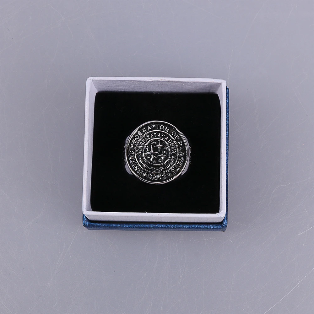 Star Trek Ring Star Trek Into Darkness Starfleet Academy Ring Accessories Cosplay Metal Rings Man Woman Ring Halloween Party (6)