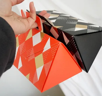 

triangular portable Candy Box Biscuits,candies Pancakes boxes pastry packaging boxes 100 pieces/lot