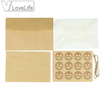 

50pcs Luxury Laser Cut Wedding Invitations Cards 5"x7" Envelope Vintage Elegant Birthday Greeting Card Kits Event Party Supplier