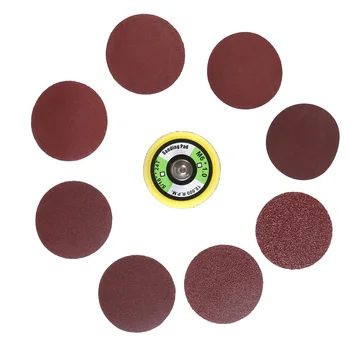 

2 Inch Hook and Loop Sanding Discs with M6 Backer Plate PSA Sandpaper Hook and Loop Pads Self Stick Polishing Pad