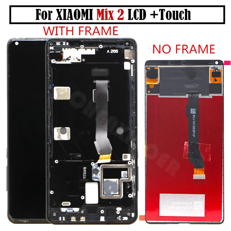 

black white 2160x1080 For 5.99" Xiaomi Mix 2 mix2 Mi Mix 2 Lcd screen Display+Touch panel digitizer with frame free shipping