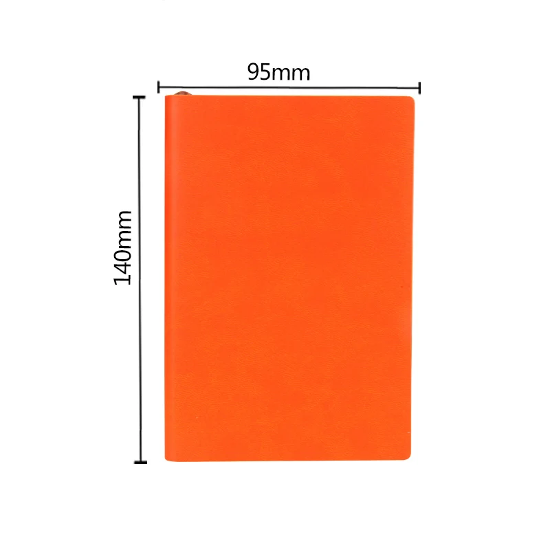 RuiZe маленький блокнот из искусственной кожи A7, карманный блокнот, записная книжка, записная книжка, мягкая обложка - Цвет: Оранжевый