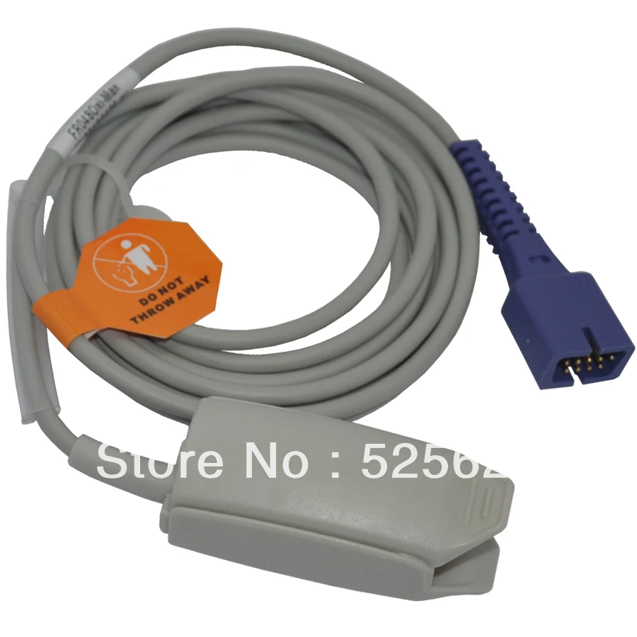 Nellcor 9 PIN Adult Finger Clip Spo2 sensor probe 8ft | Электронные компоненты и принадлежности