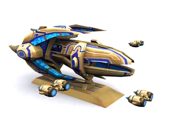 

Star Protoss send interceptor aircraft + base 3D paper model DIY