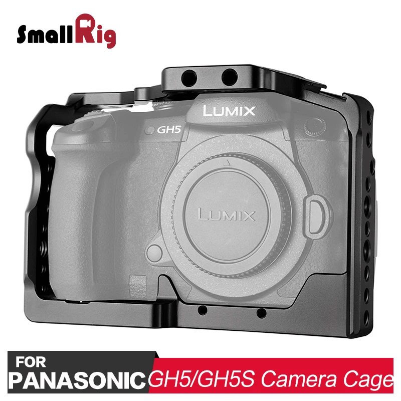Клетка для камеры SmallRig DSLR для Panasonic Lumix GH5/GH5S с креплением для холодного башмака Nato Rail 2049