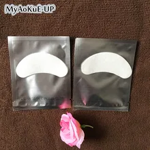 100 пар/лот серебро без печати Pearl Наращивание ресниц бумаги патчи под глазами колодки ресниц бумаги патчи глаз Советы Наклейки Обертывания