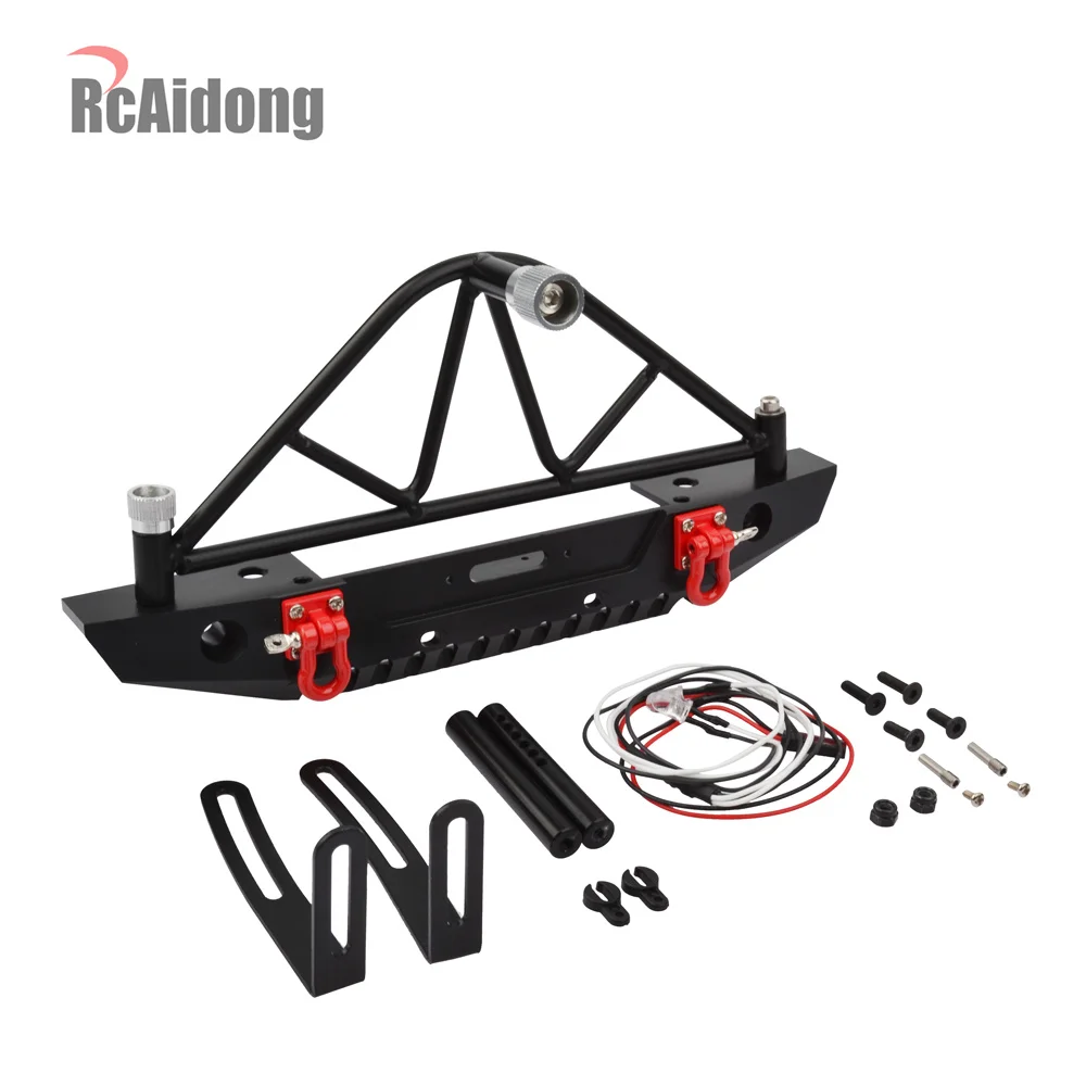 Goede 1 10 Rc Auto Metalen Achterbumper Met Reservewiel Rack Upgrade Onderdelen voor 1 10 RC Crawler Auto Traxxas TRX4 Axiale SCX10 90046 RC Deel