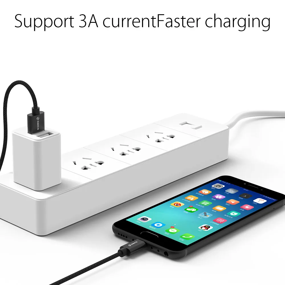 USB кабель ORICO для samsung S8 зарядный usb type C huawei Mate9 10 P9 Xiaomi мобильный телефон 3A C|cable for|cable