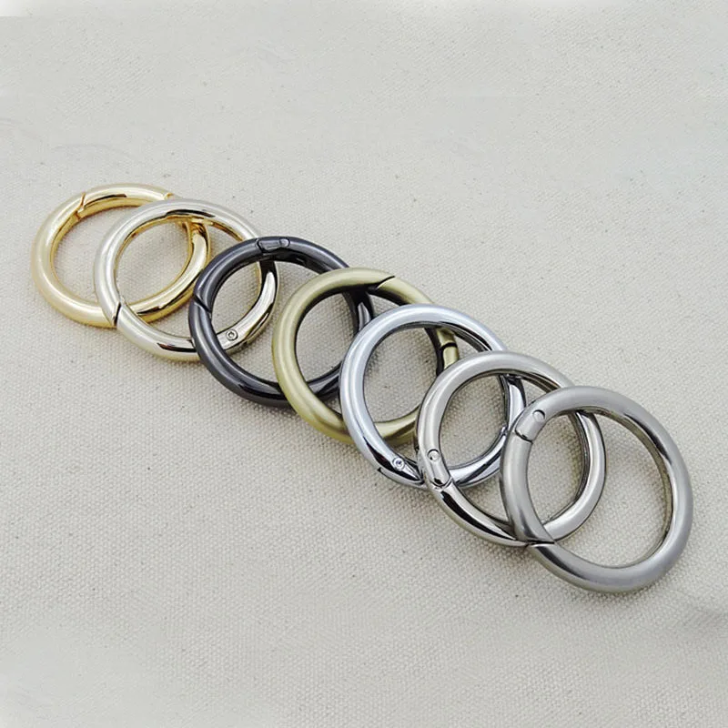 Swivel Clasp Snap Clip Trigger Spring Gate Double Ring Keyring Buckle Bag Hook 