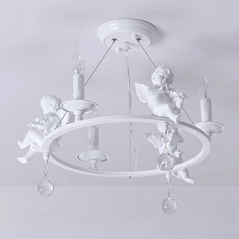 Подвесной светильник в скандинавском стиле, в деревенском стиле, в виде ангела, для столовой, спальни, лампы для гостиной, лампы и фонари, освещение, теплая спальня