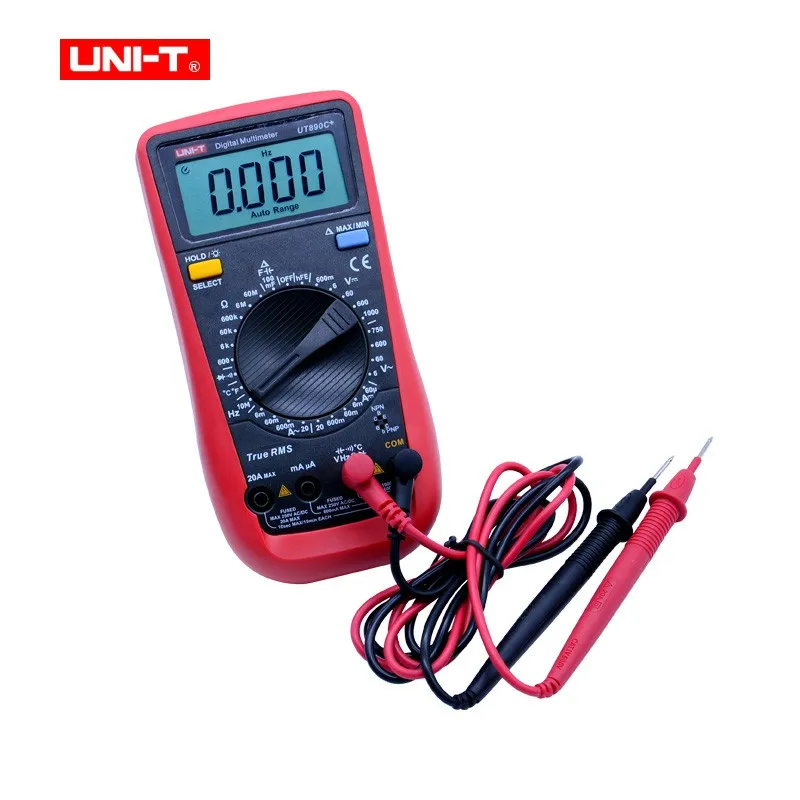 

UNI-T UT890C+ True RMS digital multimeter with backlight AC/DC frequency multimeter Ammeter Multitester Free Shipping