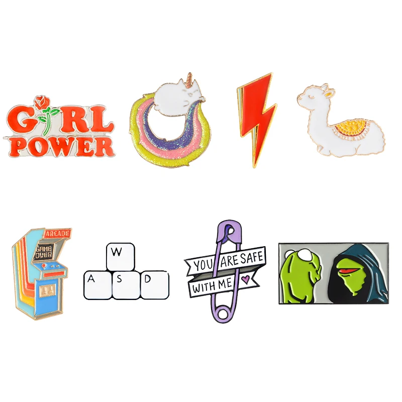 detail feedback questions about cartoon pins collection keyboard